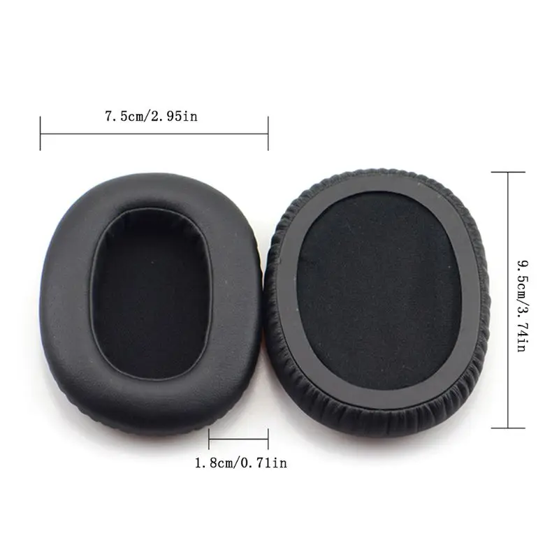 

1Pair Faux Leather Earpads Soft Ear Cover Cushion for Denon AH-MM400 Earphones 19QA