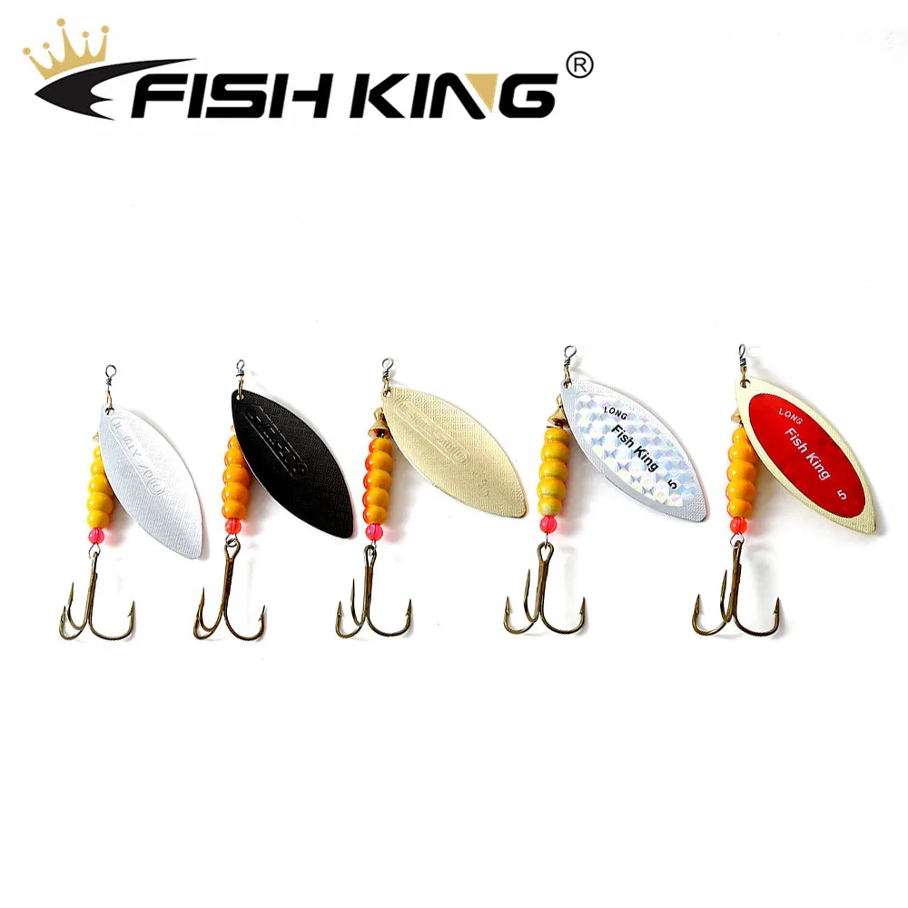 FISH KING Новая Металлическая рыболовная приманка 3 8 г 6 11 14 5 блесна латунный материал