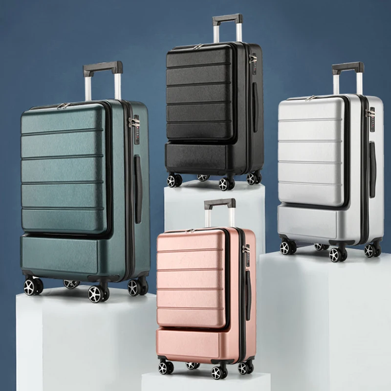 New 18'✠ inch carry on suitcase wheels 24''trolley luggage bag Travel rolling Cabin Luggage with Laptop Bag fashion |