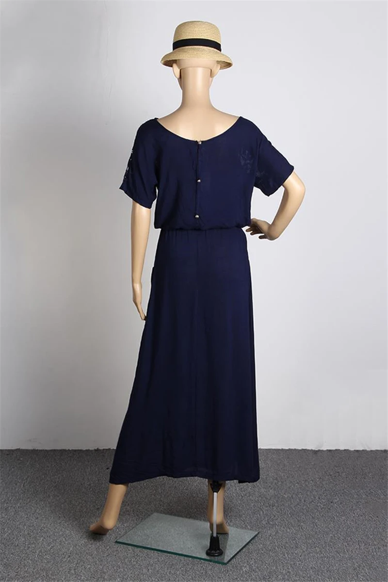 Кружевные платья высокого качества Robe Femme Ete шикарные платья размера плюс для женщин 4xl 5xl 6xl Sukienka Простое Элегантное платье с карманами