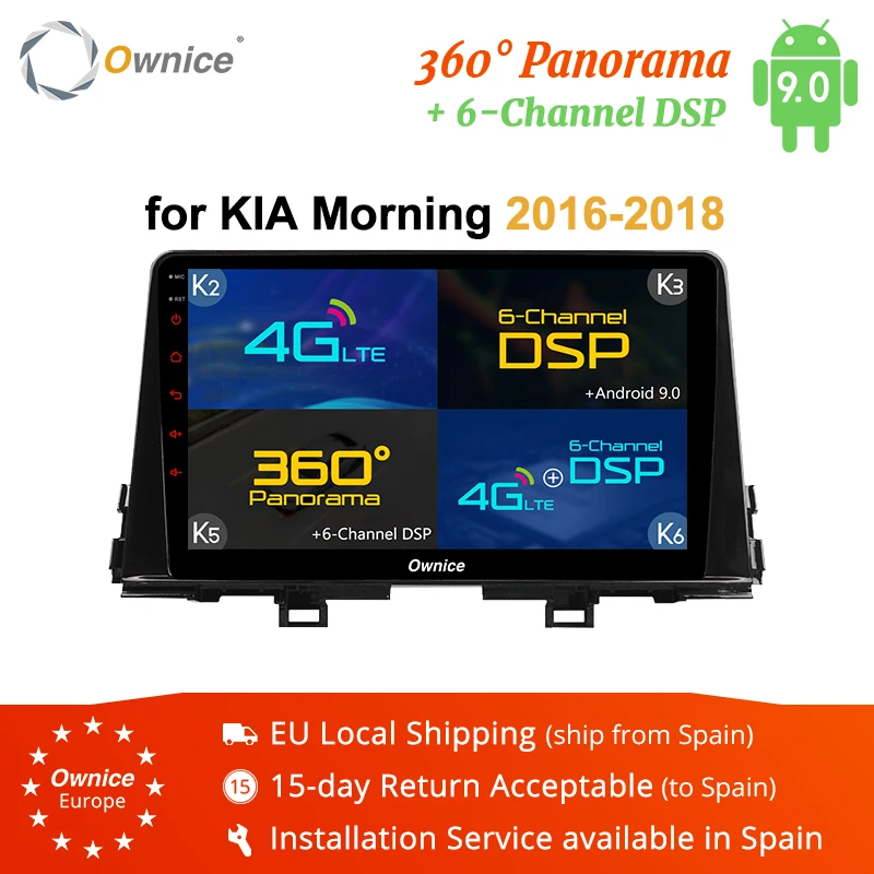 Ownice K2 K3 K5 K6 Android 9 0 автомобильный Радио dvd плеер для KIA PICANTO MORNING 2016 2017 2018 2 Din стерео GPS
