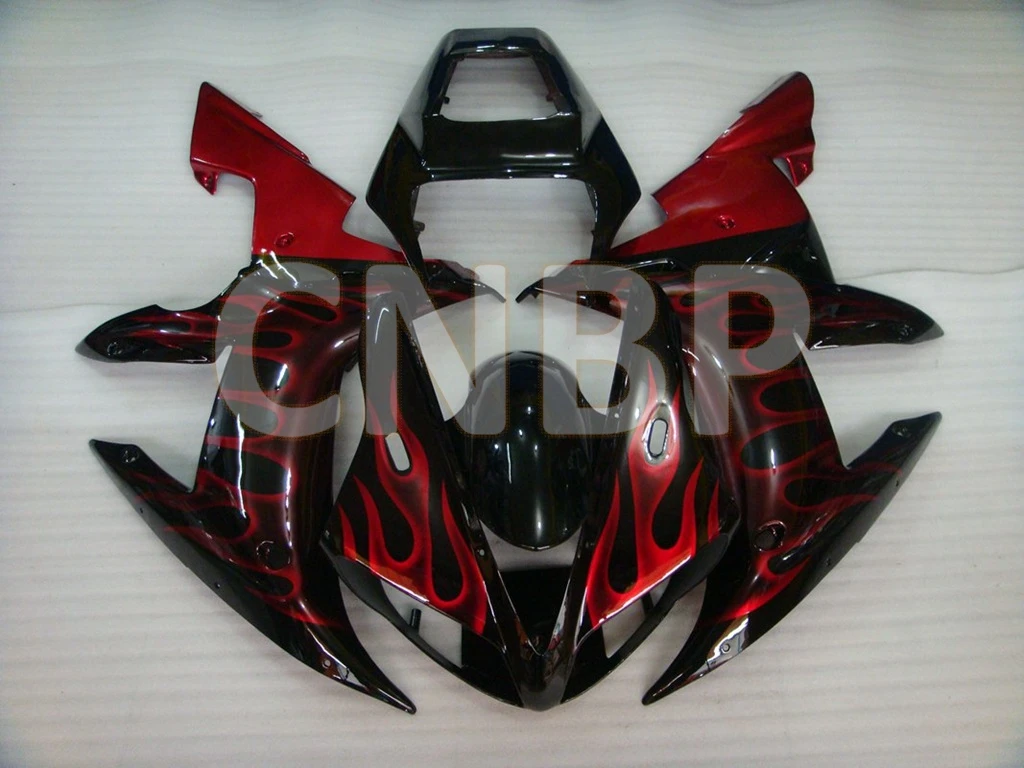 YZF1000 R1 2002 - 2003 Пластиковые обтекатели YZFR1 02 черный красный Обтекатели 03 |