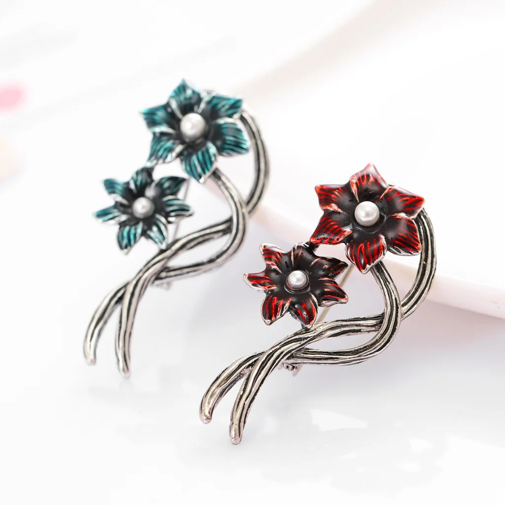 Ювелирные изделия 3D Винтажная брошь горный хрусталь 2019 Броши синий цветок для