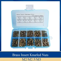 500pcsset insert embedment nuts injection molding nut brass insert knurled nuts knurling tool embedded parts fastener