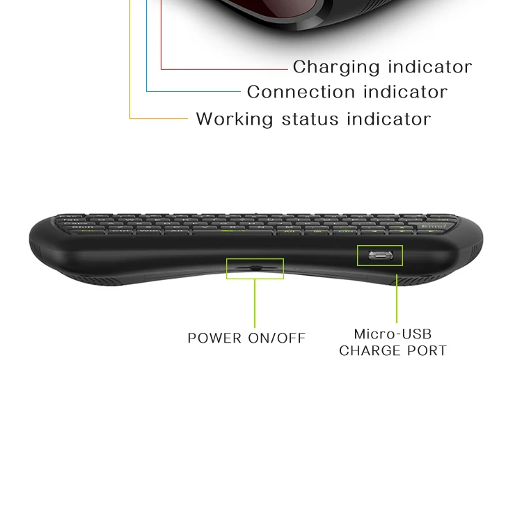 Беспроводная мини-клавиатура D8 Pro i8 с подсветкой на английском, русском, испанском, 2,4 ГГц, Air mouse Touchpad, 7 цветов, с подсветкой, для Android tv BOX