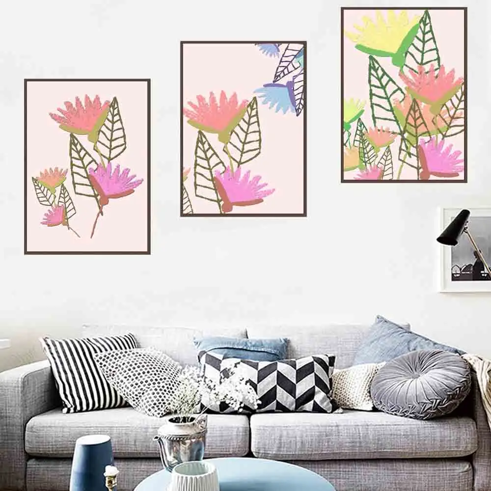 

Plant oil painting still life graffiti flower abstract art canvas painting living room corridor office home decoration mural