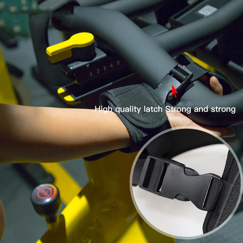 

Gym Bike Cycling Gloves Adjustable Fixed Breathable Sweat Absorption Solid Wear-resistant Pull-up Palm Protection Gloves 1 Pair