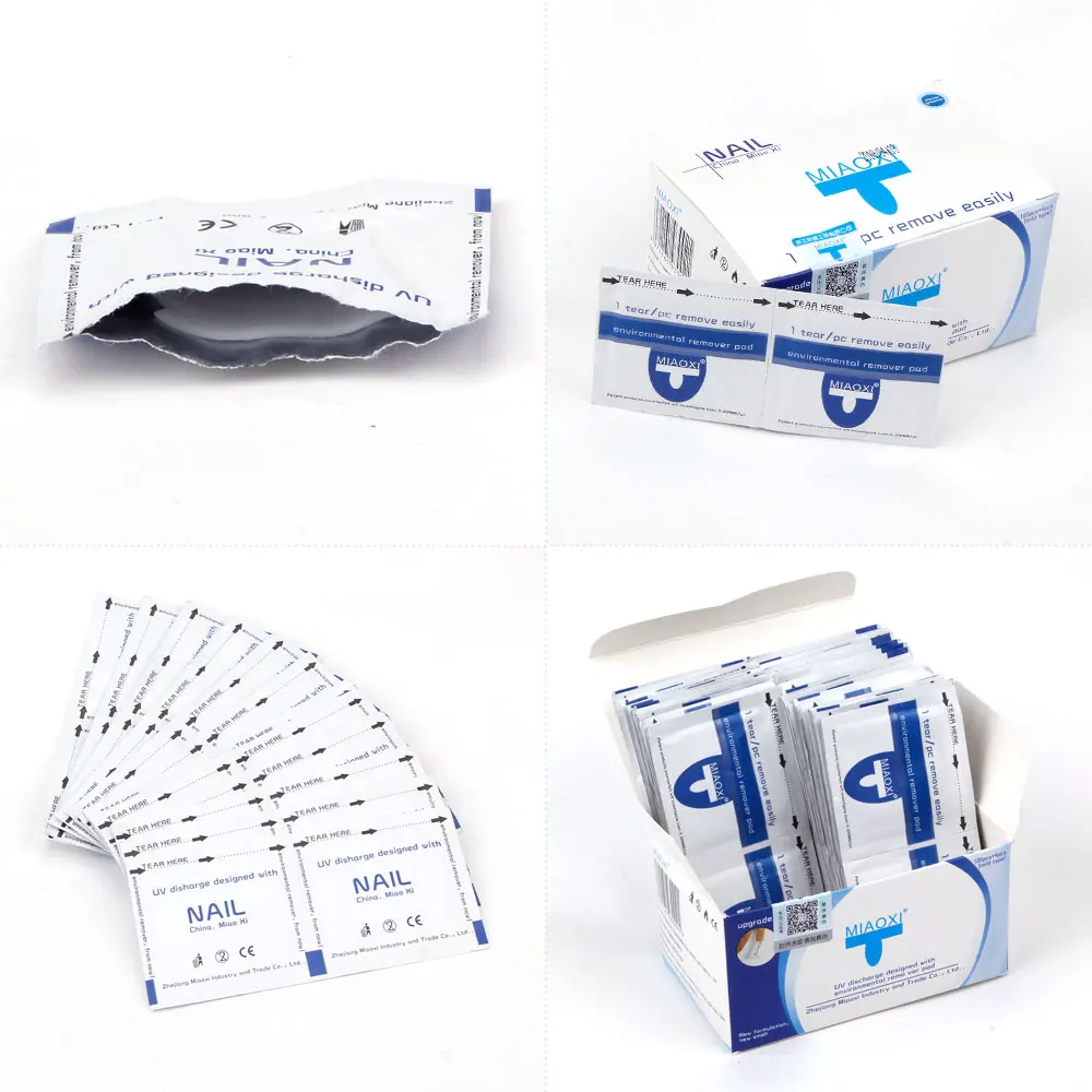 Обезжиривающее средство для снятия гель лака салфетки 100/200 шт приспособление