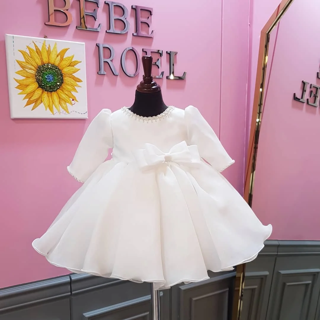 Одежда с длинными рукавами для маленьких девочек платья дня рождения Платье на