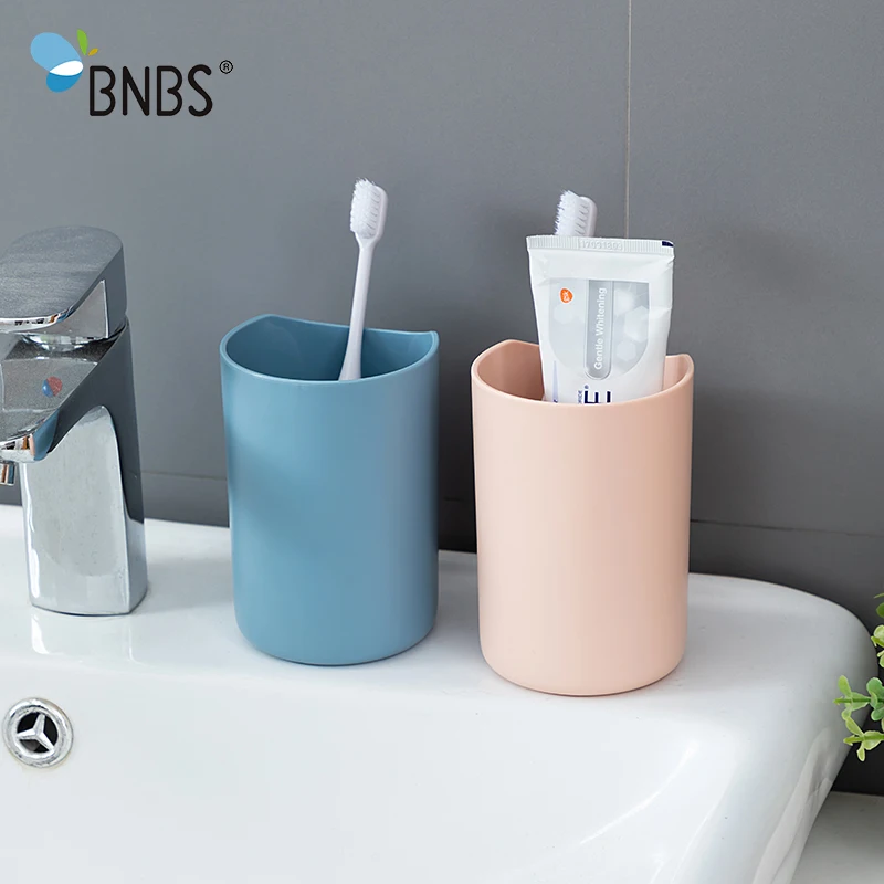 Простая пластиковая чашка для зубных щеток ванной и путешествий портативная
