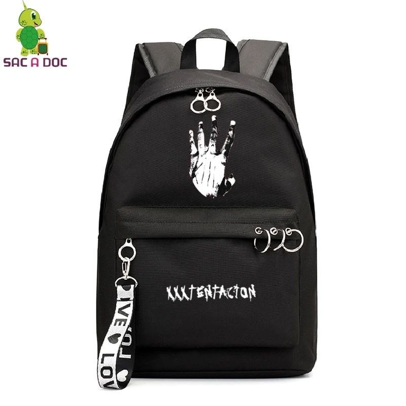 XXXTentacion рюкзак для колледжа Школьные Сумки sac dos рюкзак для ноутбука вместительные рюкзаки дорожная сумка на плечо для девочки подростка - Цвет: Темно-серый