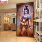 Алмазная 5d картина сделай сам, красивый Лотос Гуаньинь, украшение для прихожей, коридора, полноразмерная круглая Алмазная вышивка, мозаика, распродажа