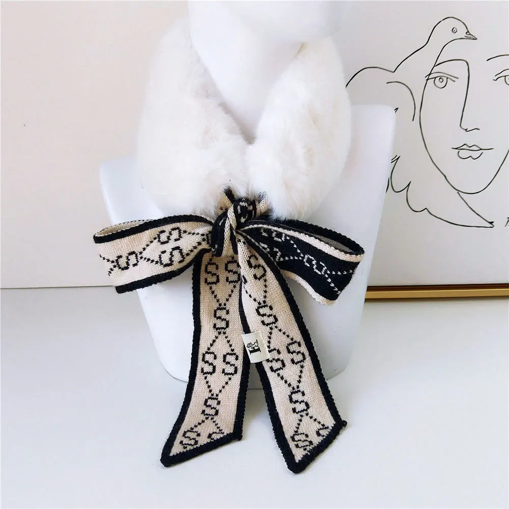 Kasure Новый Модный воротник из искусственного кроличьего меха шарф для женщин