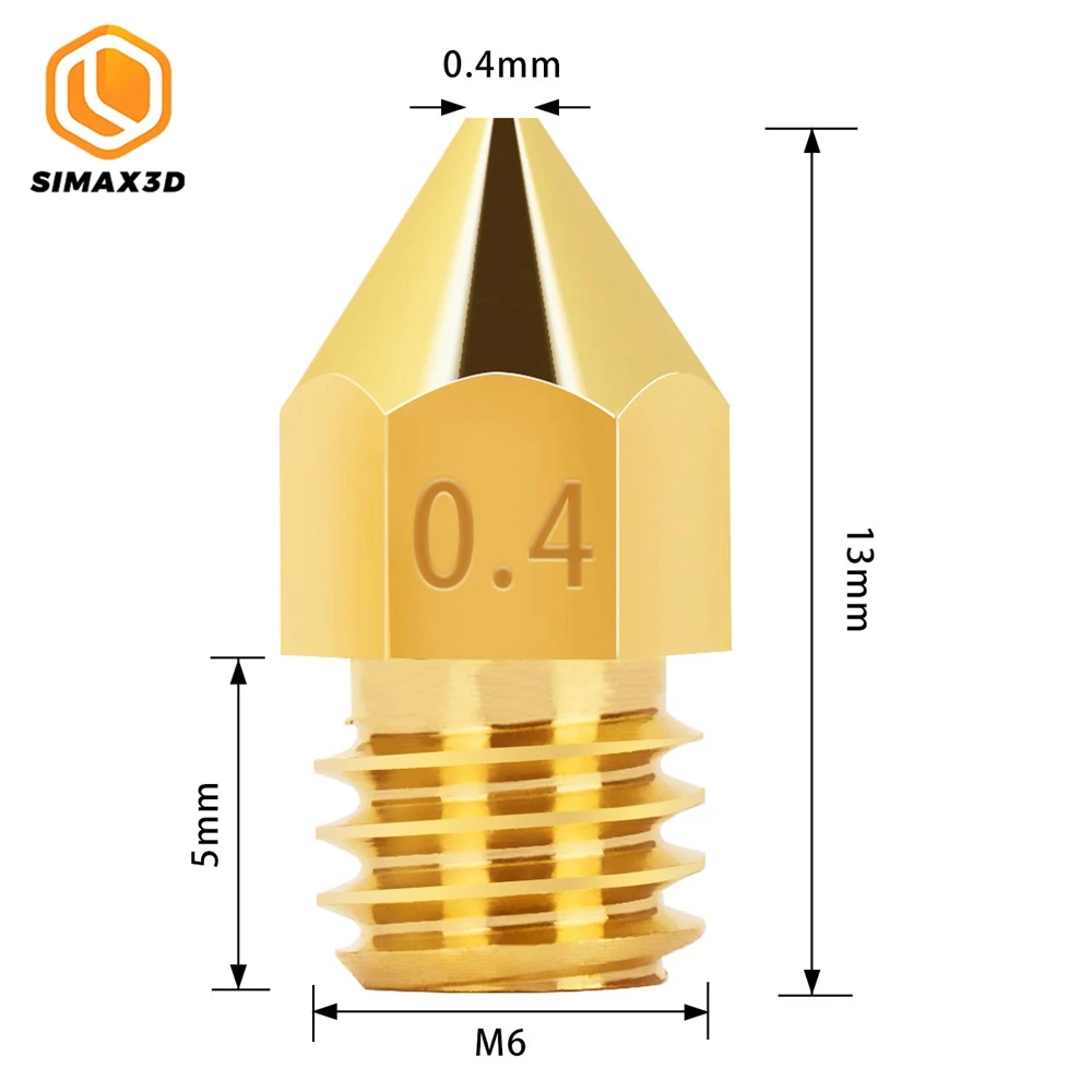 SIMAX3D 3D направляющая насадка для принтера комплект 0 4 мм MK8 штранг прессования