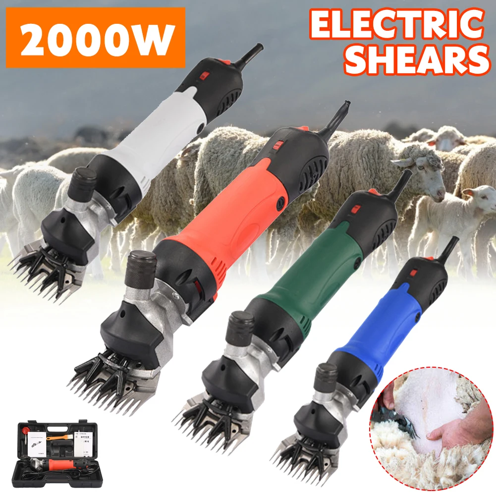 

2000W Electric Sheep Shears Kit 6 Speeds Sheep Shearing Clippers with Storage Case for Goats Sheep Farm Pet Shearing Supplies