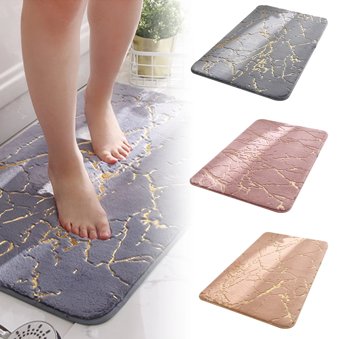 Нескользящий коврик для ванной супервпитывающий душа и мягкий пол в туалете