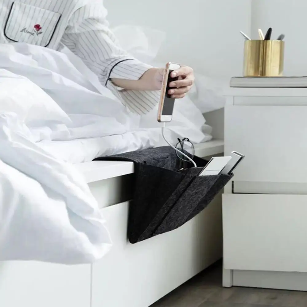 Войлочный прикроватный органайзер для хранения сумка кровати стола дивана