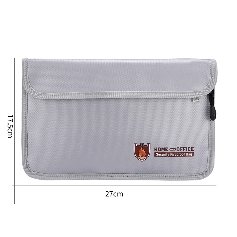 

Data File Bag Document Case Pouch Protection Silver Double Zipper Home