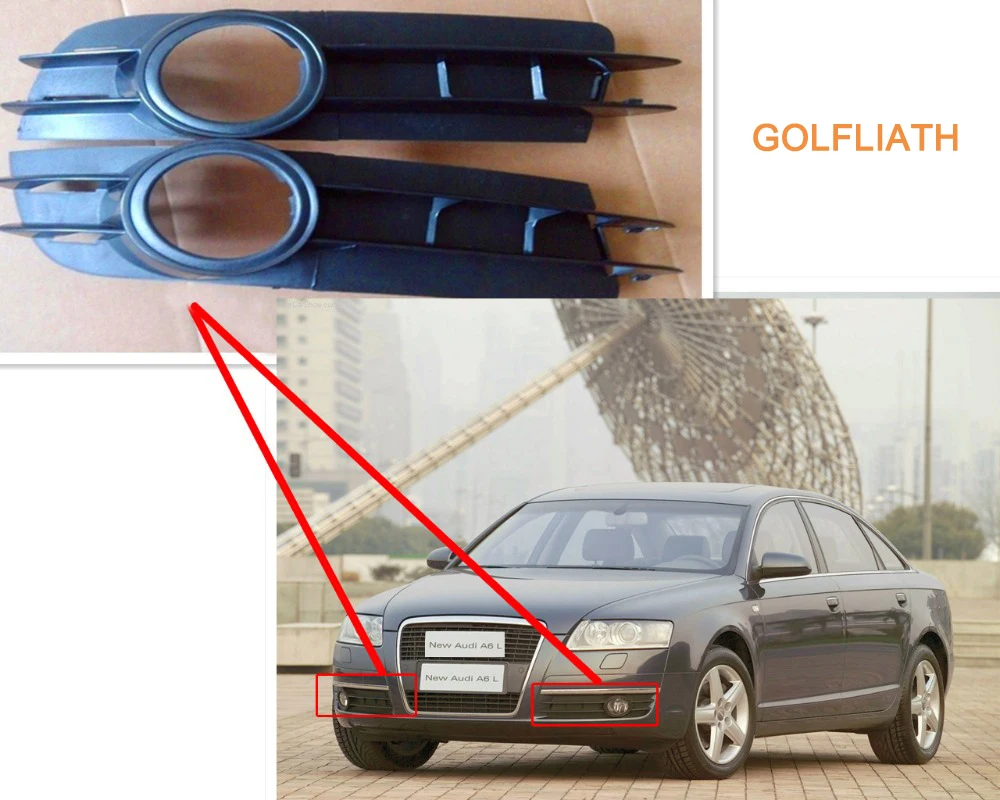 Пара противотуманных фасветильник GOLFLIATH передний бампер решетка для Audi A6 / Quattro C6