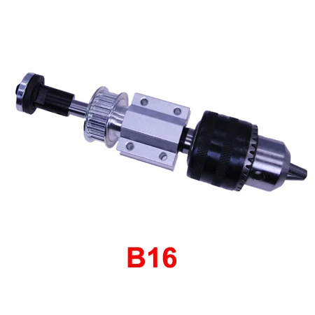 B16-2 DIY фреза для деревообработки нет Мощность Шпиндельный узел маленький токарный станок аксессуары Обрезной ремень JTO/B10/B12/B16 сверлильный патрон Набор - Цвет: B16-2