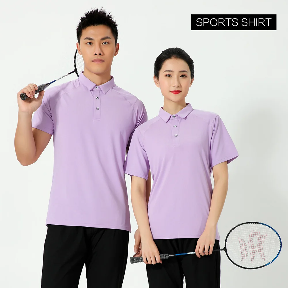 Summer Golf Shirts Men Short Sleeve Lapel Golf Shirt Breathable Training Clothes Quick Dry Outdoor Golf Wear Polyester T Shirt