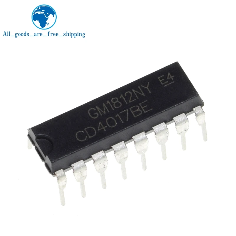 100 шт. CD4017 CD4017B CD4017BE 4017 десятилетний счетчик делителя IC|ic 4017|ic cd401710 pcs |