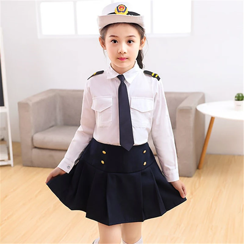 Color 7 Suit Детская Сейлор Мун японская школьная форма стиль Kawaii для девочек и мальчиков корейский стиль военный карнавальный костюм Хэллоуина для детей - Цвет: Color 7 Suit