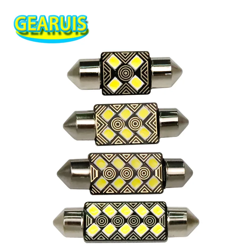 100 шт. гирлянда 31 мм 36 39 41 4 6 8 10 smd 2835 Светодиодная canbus non polor Автомобильная купольная