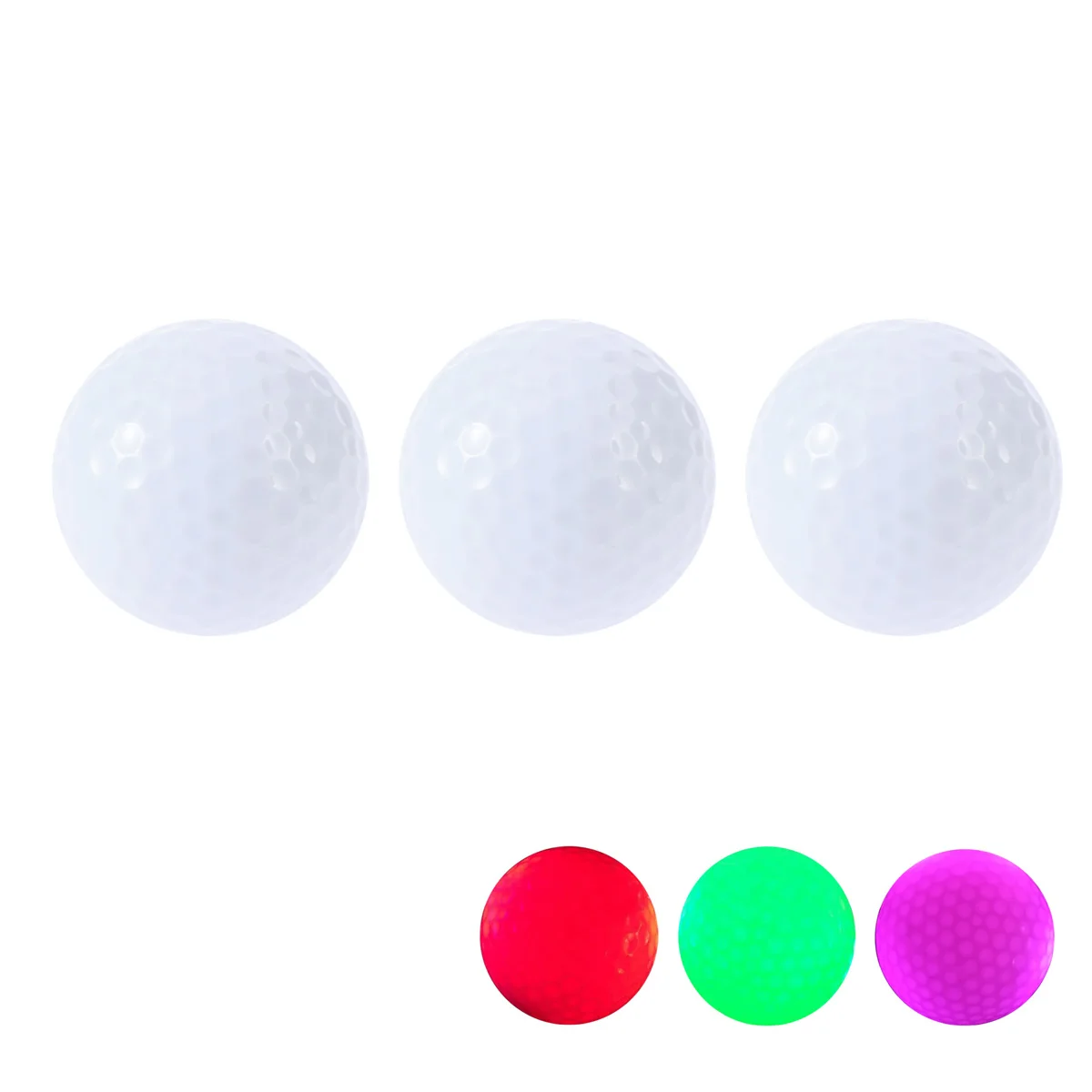 3 шт. светящиеся ночные мячи для гольфа светодиодный светильник светится в
