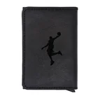 Классический баскетбольный спортивный Rfid держатель для кредитных карт, автоматический кошелек с защитой от кражи, чехол для карт, мужской кожаный мини-кошелек в христианском стиле для мужчин