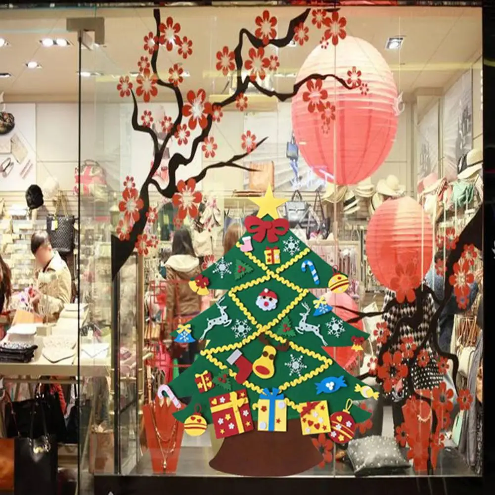 Детский фетр Рождественская елка игрушка &quotсделай сам&quot с 45 шт Украшение для