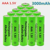 1 20pcs 100 new aaa battery 3000mah 1 5v alkaline aaa rechargeable battery for remote control toy light batery free shipping