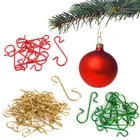 50 шт. рождественские украшения, металлические S-образные крючки, держатель, подвеска в виде шара для рождественской елки, подвесные украшения для дома, Рождество, Новый год