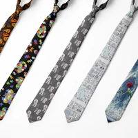 fashion 8 cm necktie 3d printed tie novelty casual polyester floral tie for men unisex wedding accessories mens tie gifts