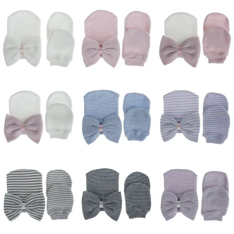 

2 шт., детские перчатки с большим бантом и защитой от царапин