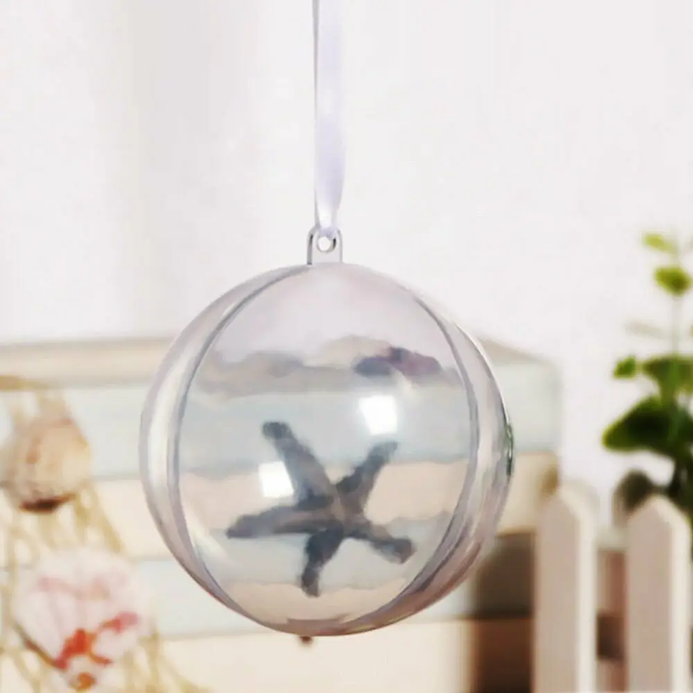 Новинка 5 шт. Прозрачные Шары пластиковая Заполняемая Сфера Рождественские шары