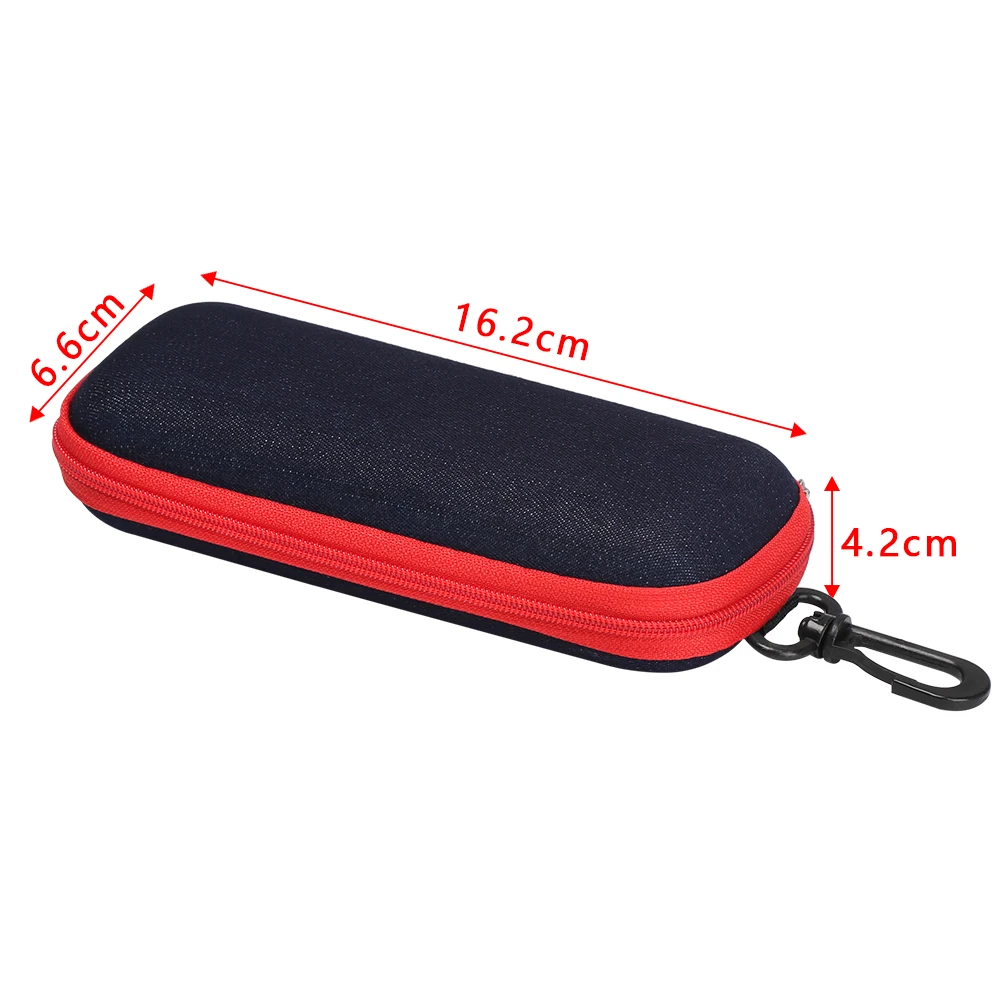 

1PC Denim Hard Fabric Glasses Box Portable Zipper Eyeglasses Case Container Sunglasses Box Travel Reading Glasses Carry Bag