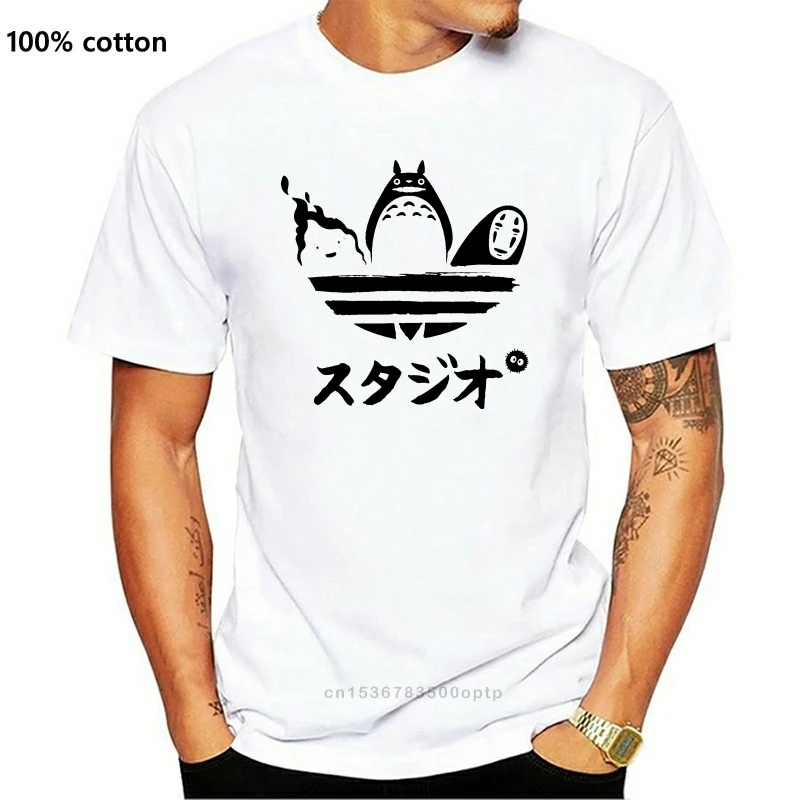 

New Ghibli Totoro No Face Man Japanese Anime T-Shirts My Neighbor Spirited Away Comic Popular Tshirts Manga Mangaka Fashion Tees