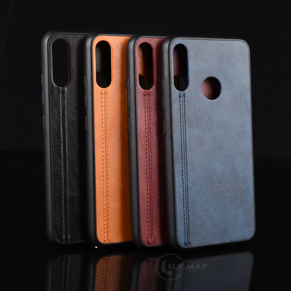 Задний Чехол для Motorola Moto E6 Plus TPU + чехол телефона из искусственной кожи Poker E6S MotoE6