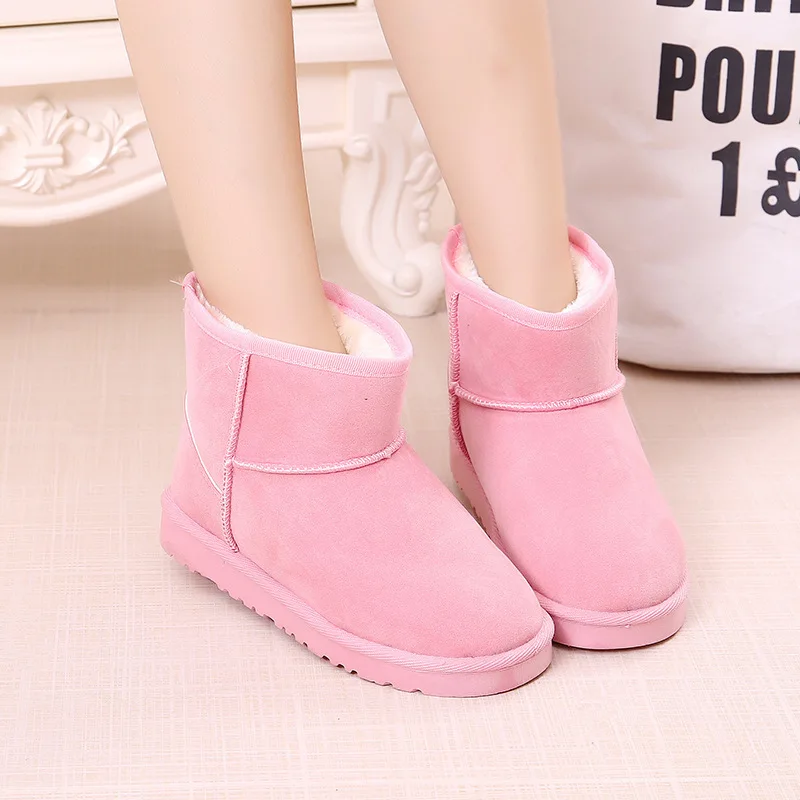 Вязаные зимние сапоги для девочек Детская шерстяная обувь на мягкой подошве