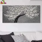 Белый желтый цветокЦветочные Абстрактная живопись 5d Diy алмазная живопись полная квадратная Алмазная вышивка ручной работы большой Размеры домашний декор,