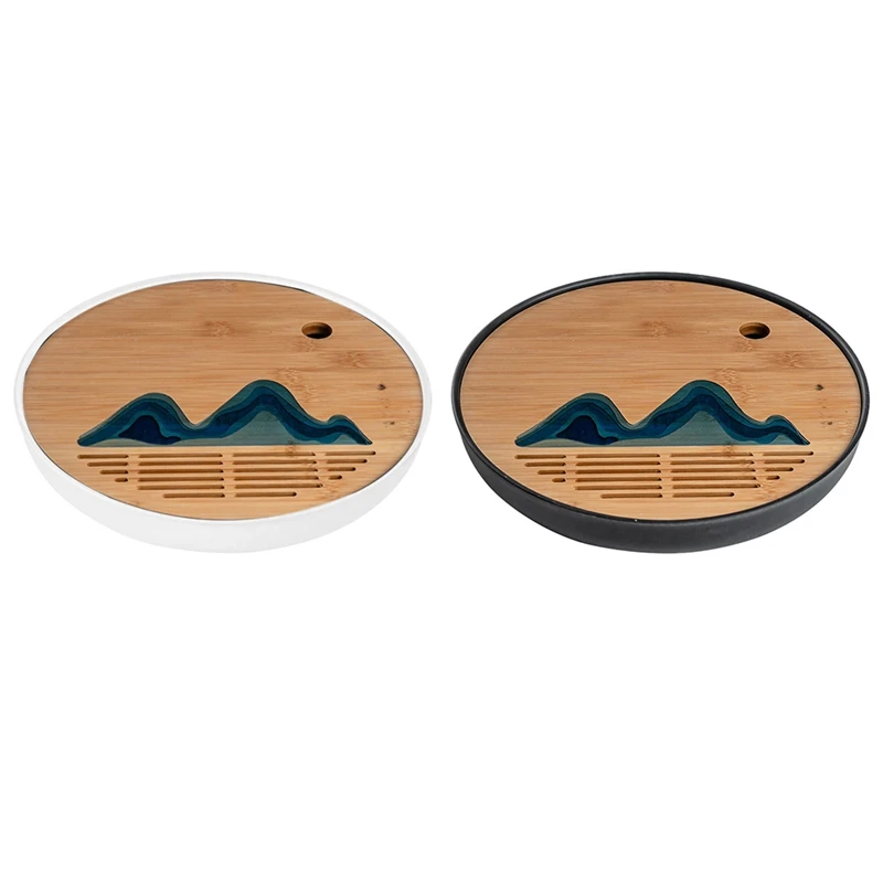 Бамбуковый чайный поднос дренажная доска для хранения воды набор кунг-фу столик