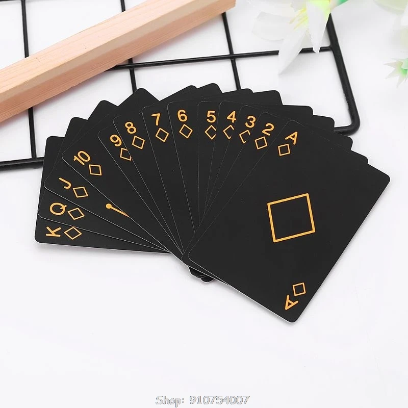 

Hot Black Luminous Poker Card Bar Party KTV Fluorescent Playing Cards Night Game N16 20 Dropship