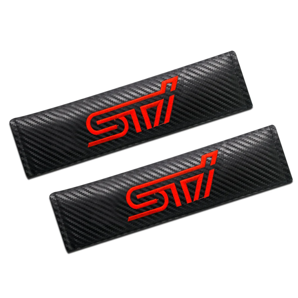 

Car Logo Seatbelt Emblem Seat Belt Cover Protector Safety Belt Shoulder Padding For Subaru STI Impreza Forester Tribeca XV BRZ
