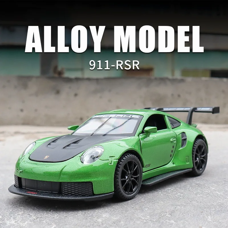 

1:32 Porsches 911 RSR Модель гоночного автомобиля из сплава, Литые и игрушечные автомобили, металлическая игрушечная спортивная модель автомобиля, и...