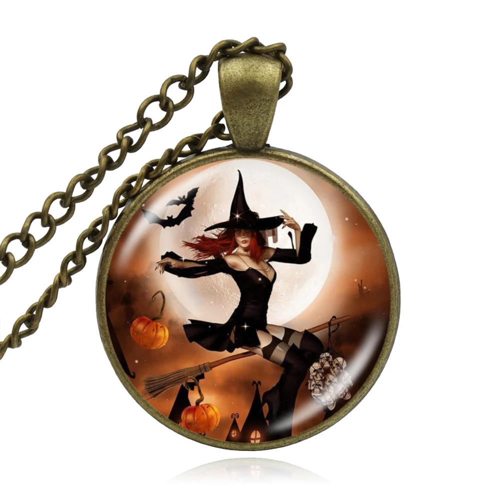 KARAIRIS сексуальная ведьма с подвеска метла изображением полной Луны ювелирные