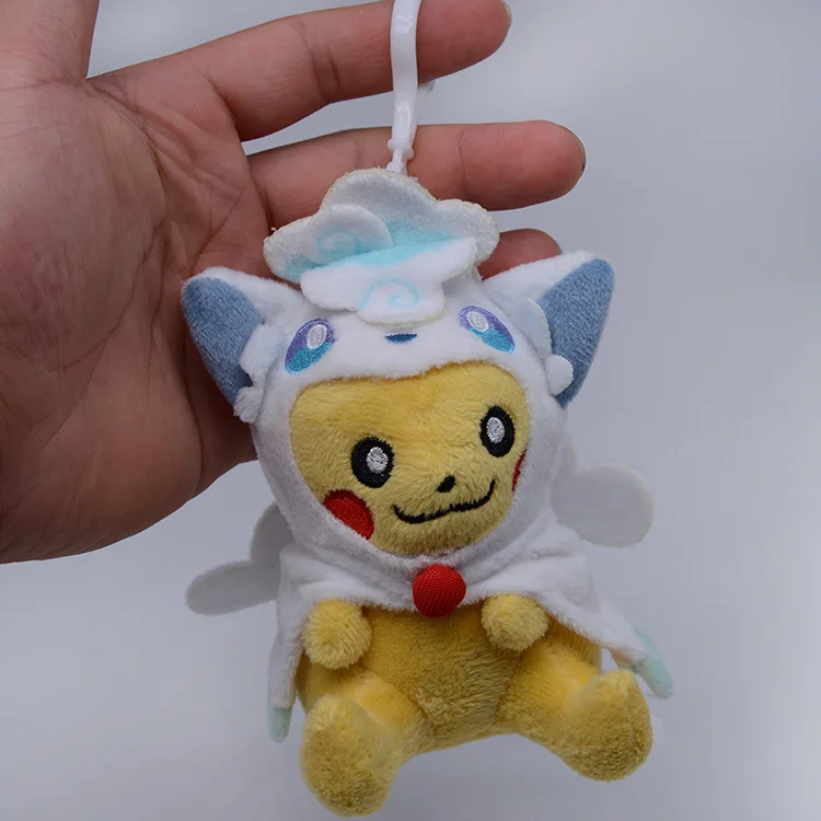 Takara Tomy Покемон Пикачу Плюшевые игрушки смещение ледяной огонь шестихвостая лисица плюшевая кукла сцепление кулон