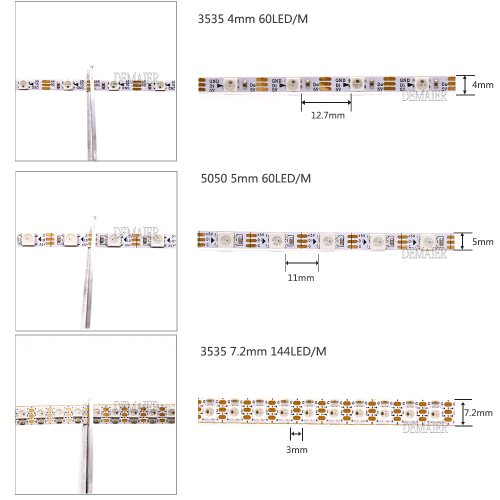 Пиксельсветодиодный Светодиодная лента SK6812 WS2812B MINI SMD 3535 5050 RGB 60/144 светодиодный 4