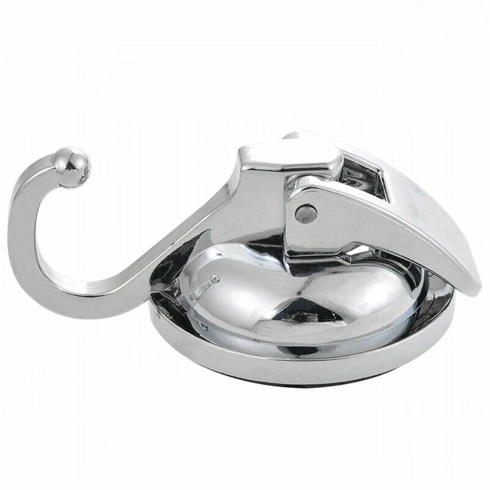 

2pcs Wall Hook Vacuum Suction Cup Silver Punch Free Hanger Towel Door TPU Kitchen Shower Bathroom Holder Removable