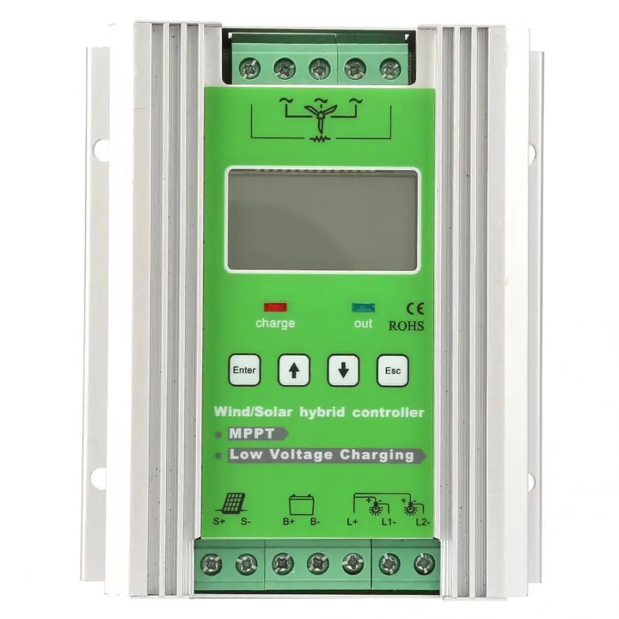 Гибридный MPPT усилитель заряда высокоэффективный Контроллер 300 Вт 400 500 600 12/24 в ЖК